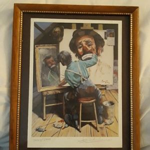 Emmett Kelly Self-portrait print